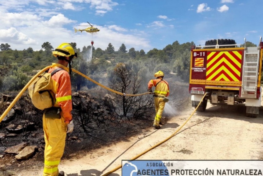 Arde media hectárea en La Codoñera por una quema de olivar